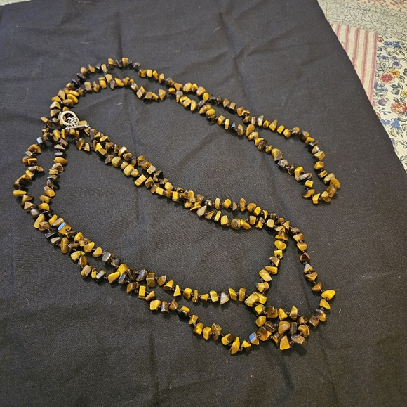 84" long Tigers Eye Necklace - Picture 2 of 2